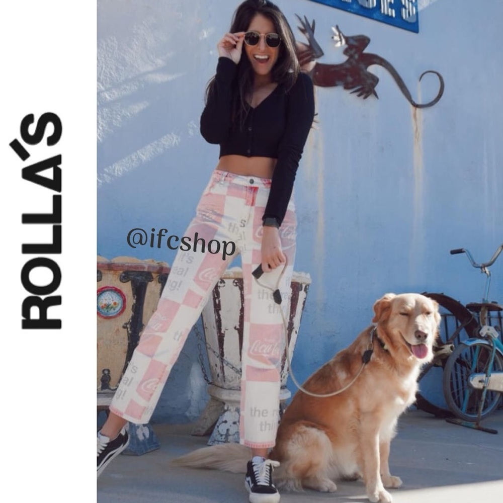 NWT Rolla's Coca Cola Collab High Rise Straight Jeans 25